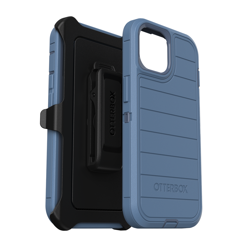 Otterbox - Defender Pro Case For Apple Iphone 15     /    Iphone 14    /    Iphone 13   /   Iphone 16e - Baby Blue Jeans