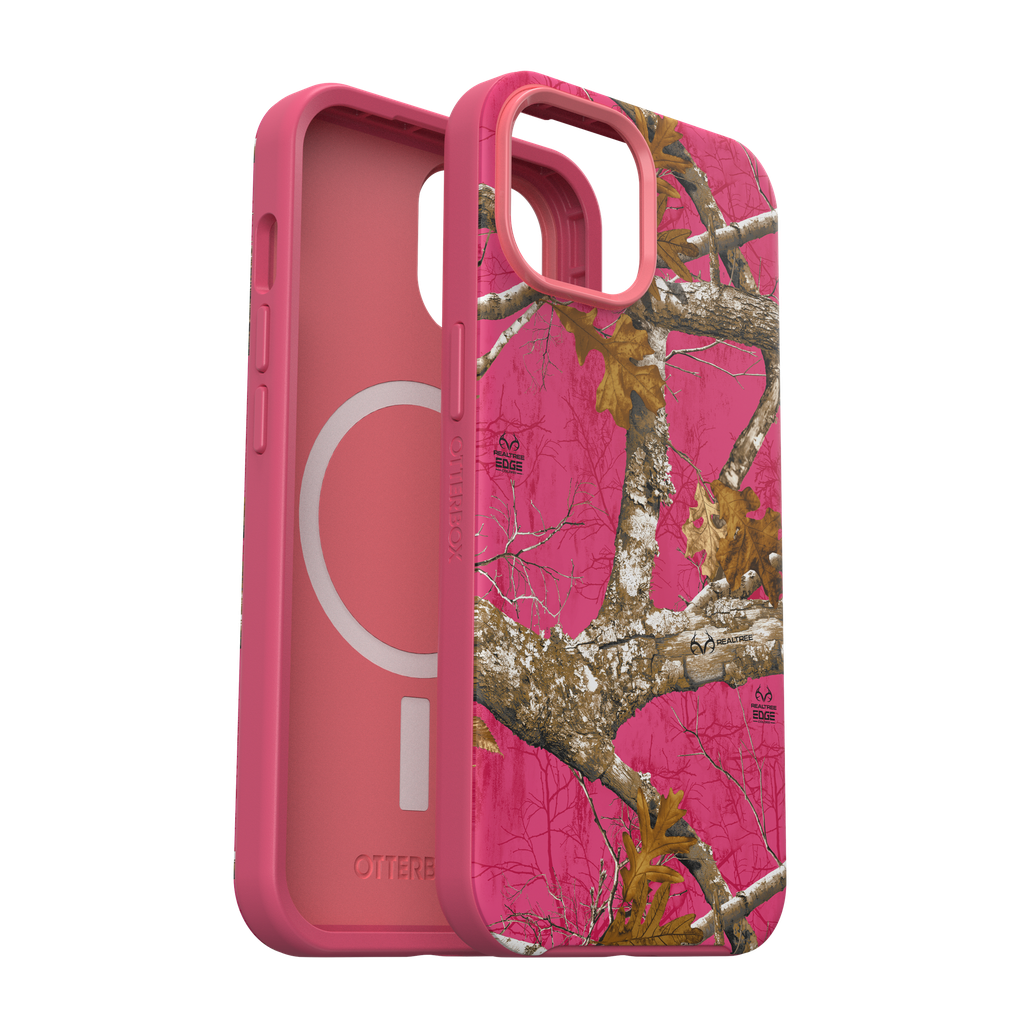 Otterbox - Symmetry Graphics Magsafe Case For Apple Iphone 15   /  Iphone 14  /  Iphone 13 - Flamingo Pink