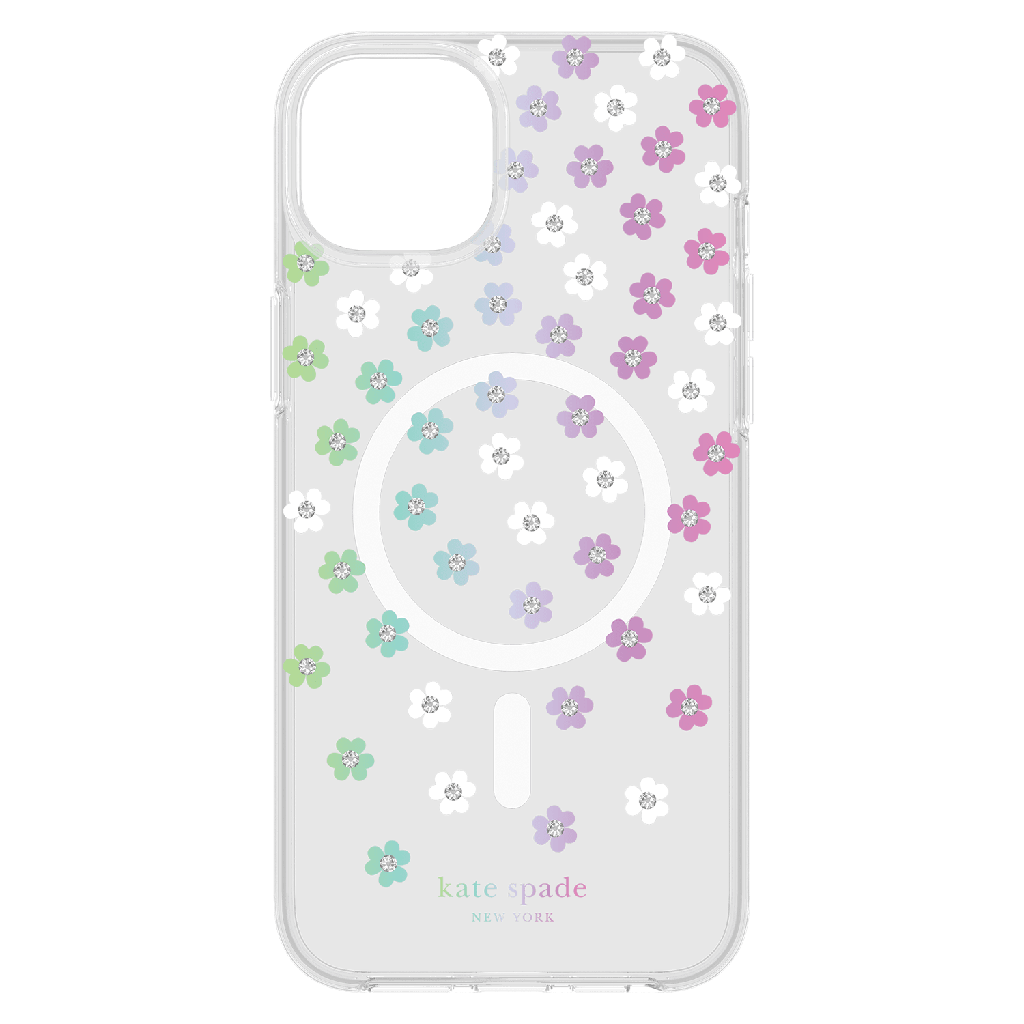 Kate Spade - New York Protective Hardshell Magsafe Case For Apple Iphone 15 Plus - Scattered Flowers