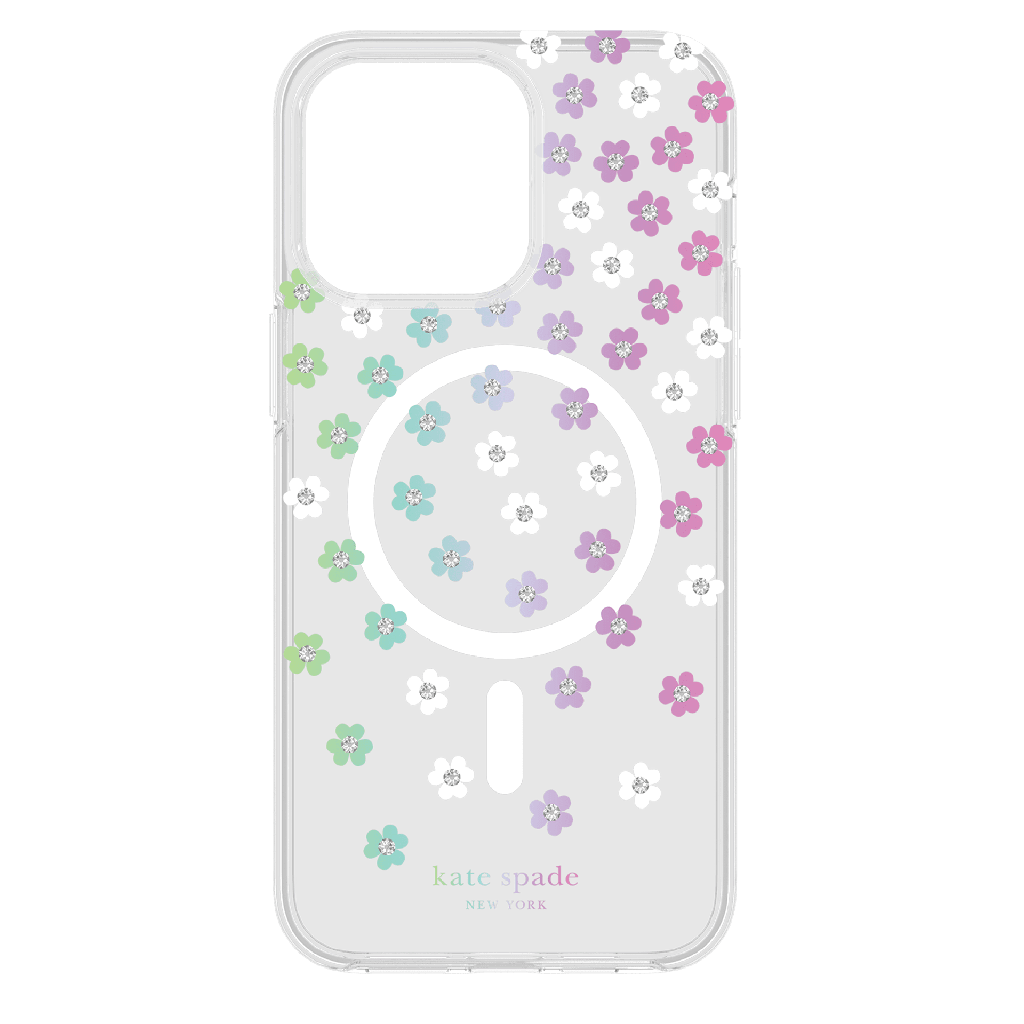 Kate Spade - New York Protective Hardshell Magsafe Case For Apple Iphone 15 Pro Max - Scattered Flowers
