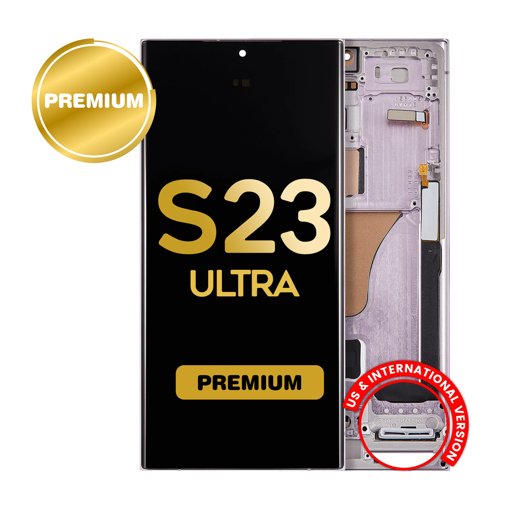 OLED Assembly for Samsung Galaxy S23 Ultra (S918) with Frame - Lavender (Premium) (US Version)