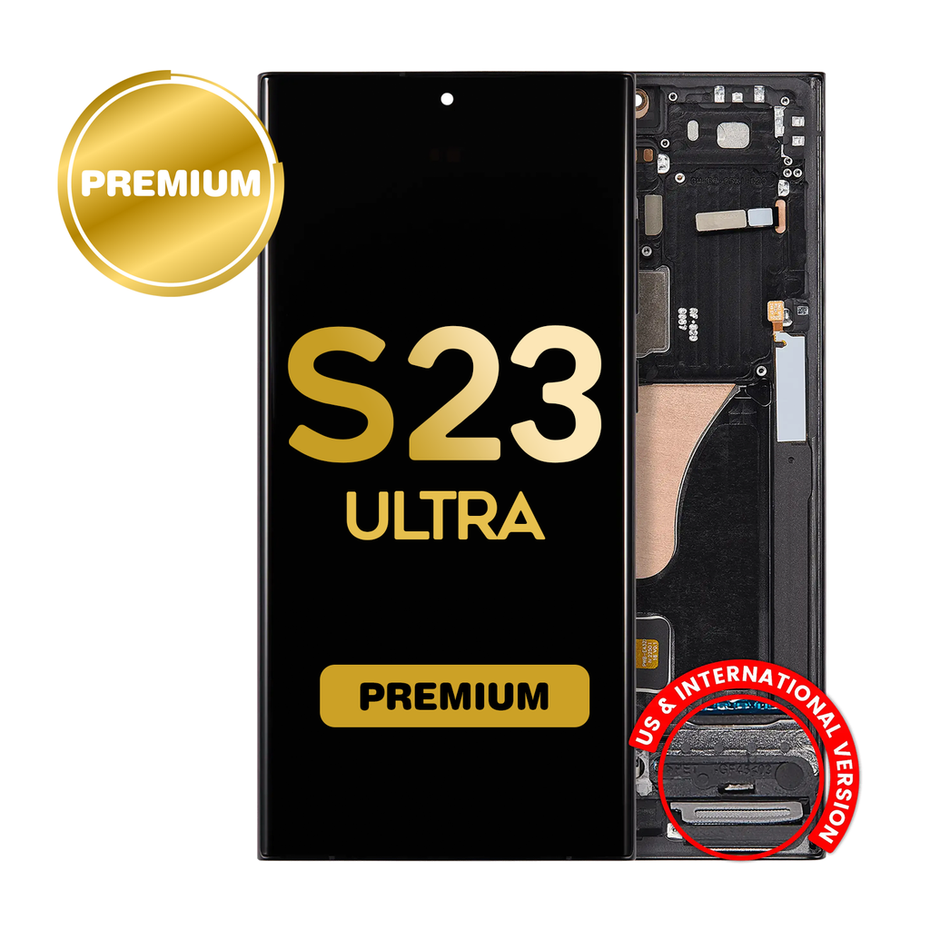 OLED Assembly for Samsung Galaxy S23 Ultra (S918) with Frame - Graphite (Premium) (US Version)