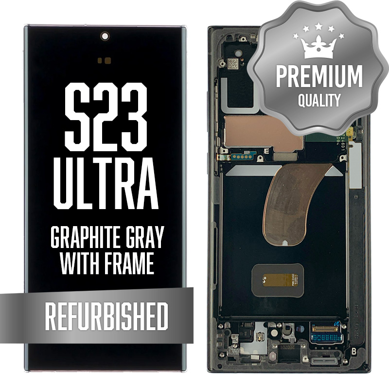 OLED Assembly for Samsung Galaxy S23 Ultra With Frame - Graphite Gray (Refurbished) (US Version)