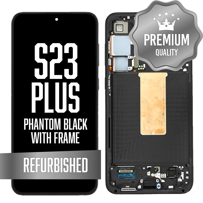 OLED Assembly for Samsung Galaxy S23 Plus With Frame - Phantom Black (Refurbished) (US Version)