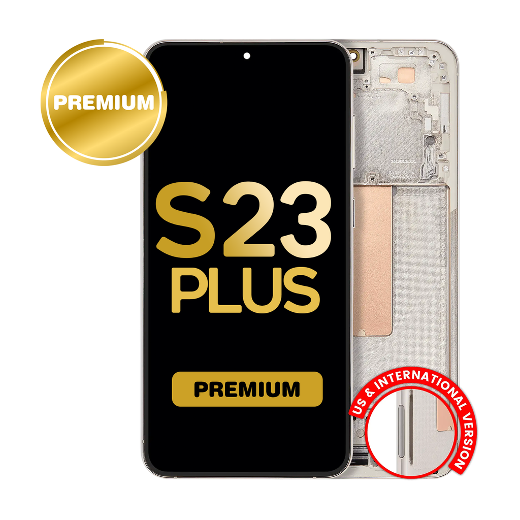OLED Assembly for Samsung Galaxy S23 Plus (S916) with Frame - Cream (Premium) (US Version)