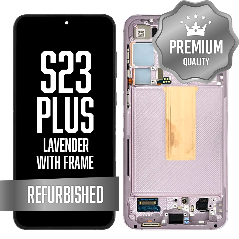 OLED Assembly for Samsung Galaxy S23 Plus With Frame - Lavender (Refurbished) (US Version)