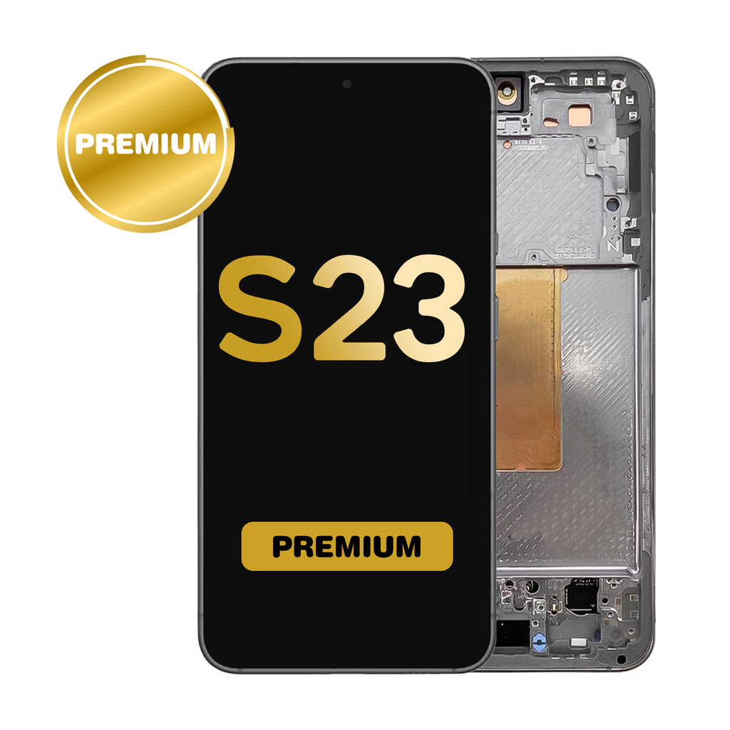 OLED Assembly for Samsung Galaxy S23 (S911) with Frame - Phantom Black (Premium) (US Version)