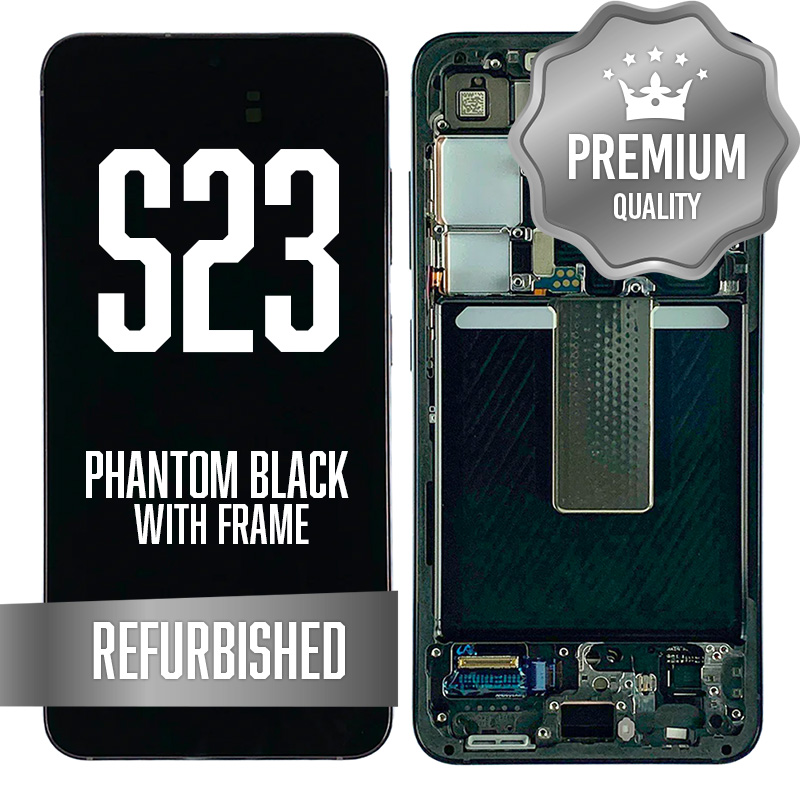 OLED Assembly for Samsung Galaxy S23 With Frame - Phantom Black (Refurbished) (US Version)