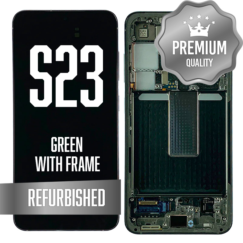 OLED Assembly for Samsung Galaxy S23 With Frame - Green (Refurbished) (US Version)