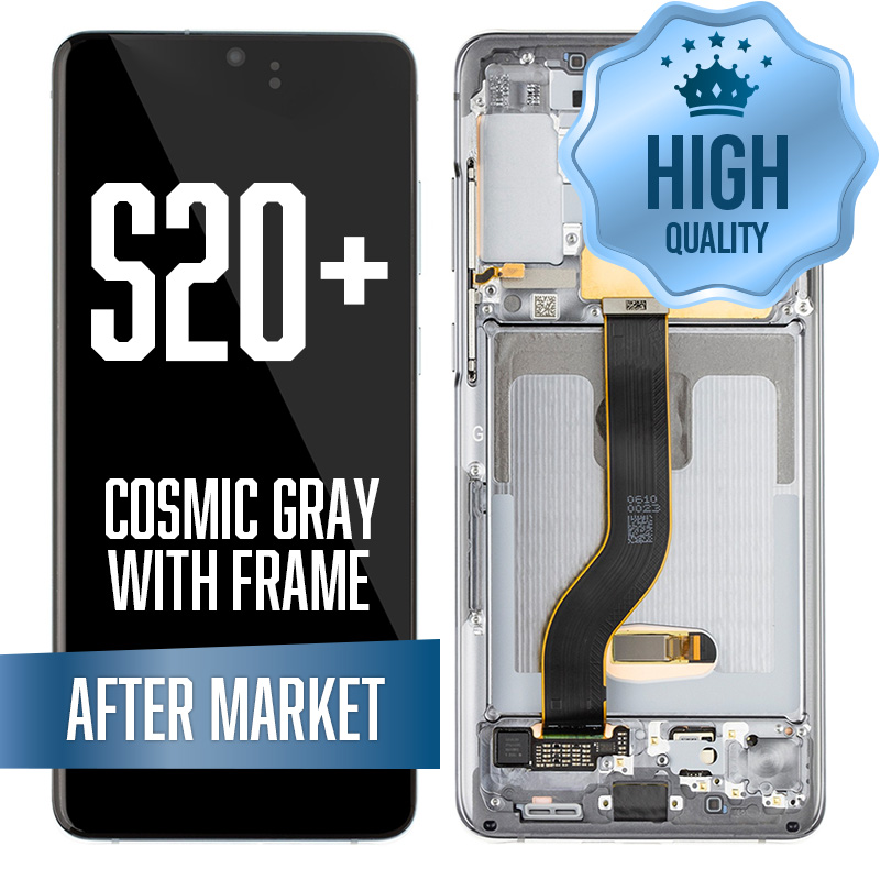 OLED Assembly for Samsung Galaxy S20 Plus With Frame - Cosmic Gray (High Quality - Aftermarket)