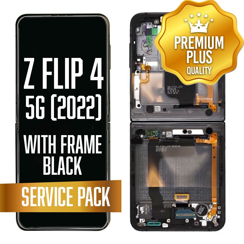 OLED Assembly (Inner) for Samsung Galaxy Z Flip 4 5G (2022) With Frame - Black (Service Pack)