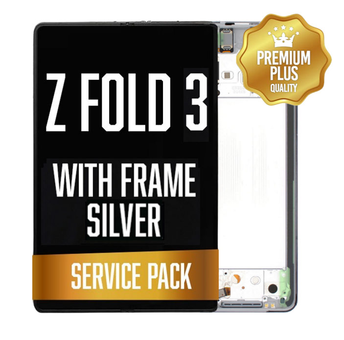 OLED Assembly (Inner) for Samsung Galaxy Z Fold 3 5G (F926) With Frame - Silver (Service Pack)