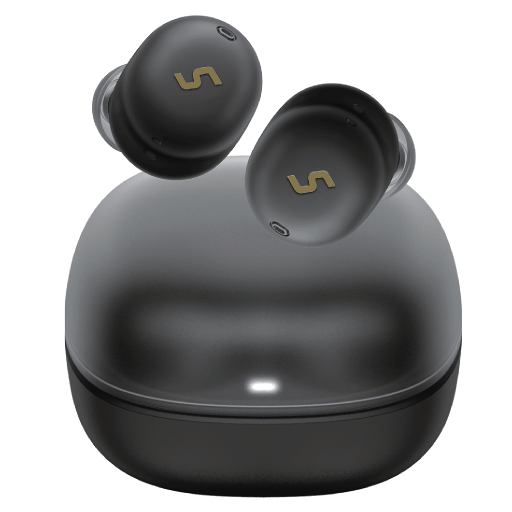 Sway - Comfort Fit Ultra Portable True Wireless Headphones With Power Go Charging Case - Black