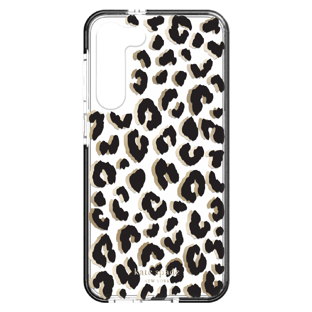 Kate Spade - New York Defensive Hardshell Case For Samsung Galaxy S23 Plus - City Leopard Black