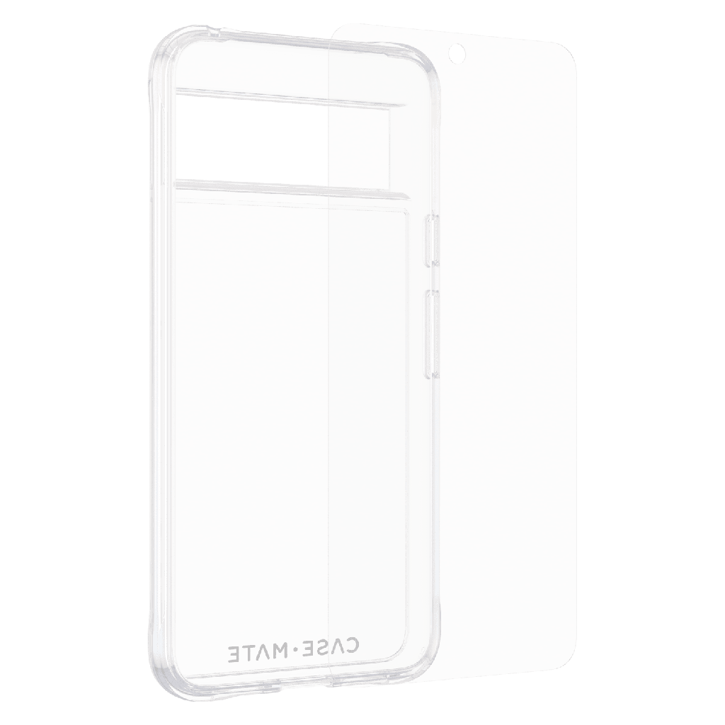 Case-mate - Protection Pack Tough Case And Glass Screen Protector For Google Pixel 8 - Clear