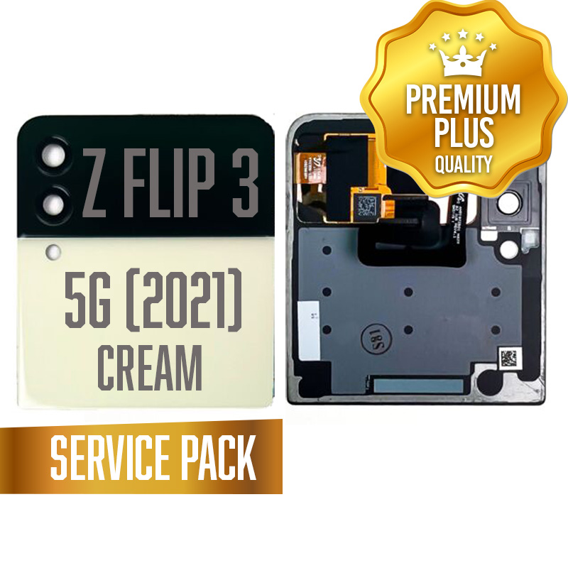 OLED Assembly (Outer) for Samsung Galaxy Z Flip 3 5G (F711) - Cream (Service Pack)
