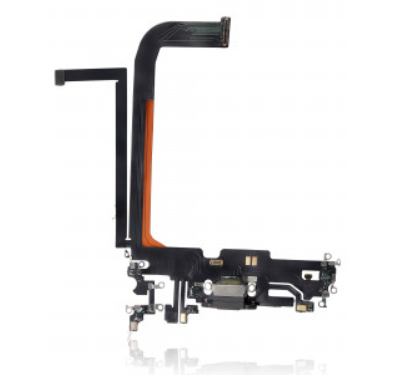 Charging Port Flex Cable For iPhone 14 Pro Max (Space Black) (Aftermarket)