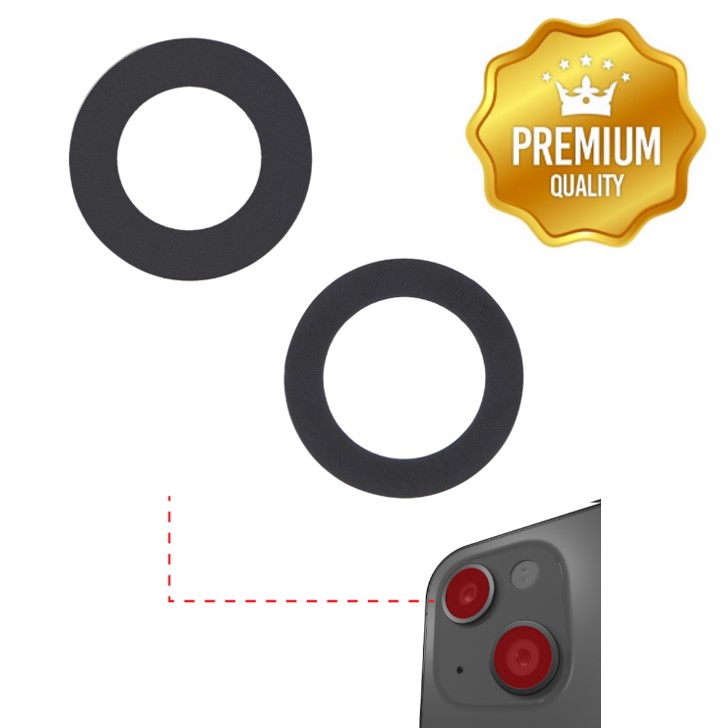 Back Camera Lens (Glass Only) With Adhesive For iPhone 13 / 13 Mini (2 Piece Set) (Premium)