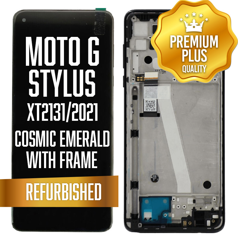 LCD with frame for Motorola G Stylus 5G (XT2131/2021) - Cosmic Emerald (Premium/ Refurbished)