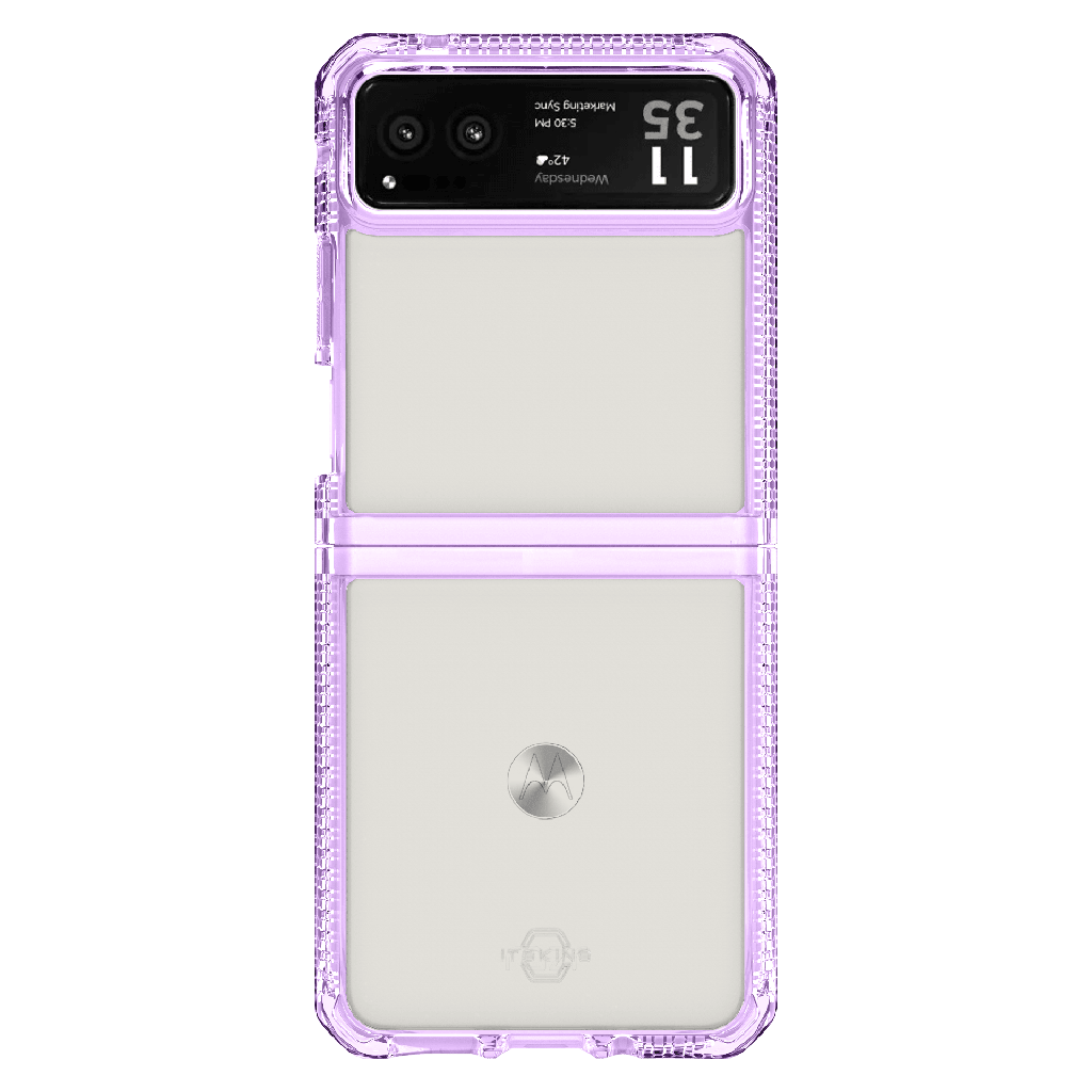 Itskins - Hybridr Clear Case For Motorola Razr 2023 - Light Purple And Transparent