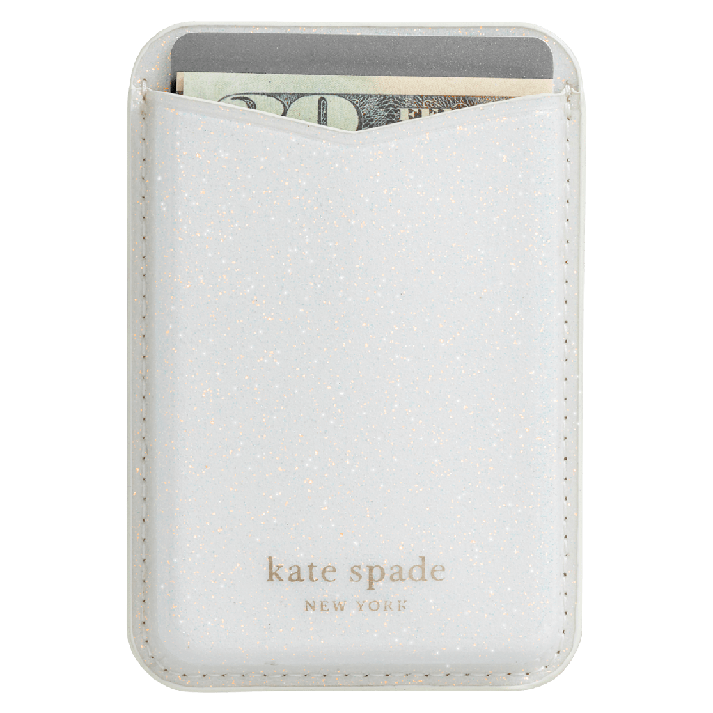 Kate Spade - Magnetic Wallet - White Glitter