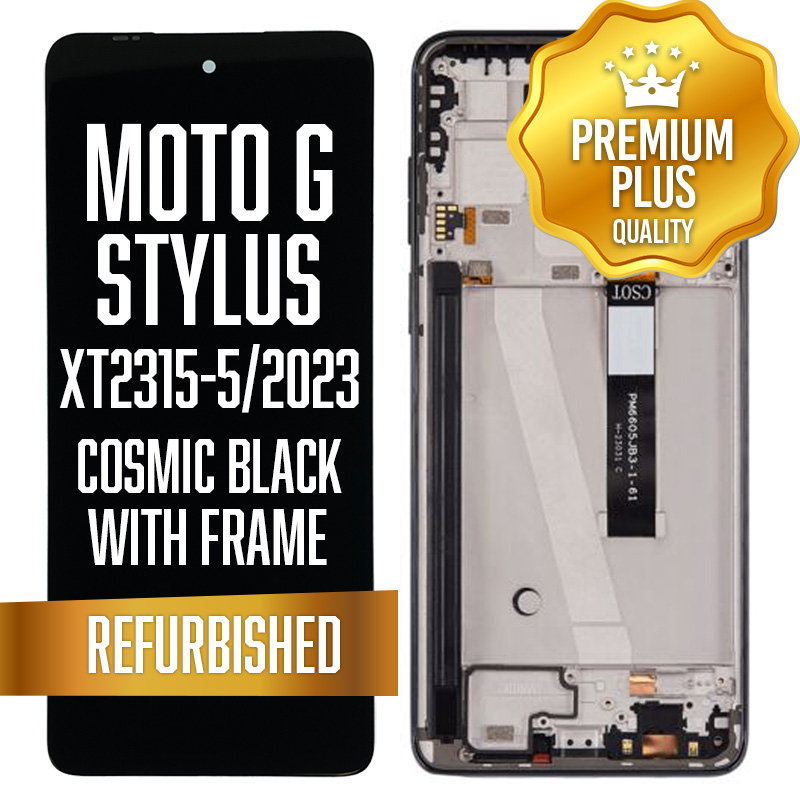 LCD Assembly with frame for Motorola Moto G Stylus 5G (XT2315-5 / 2023) - Cosmic Black (Premium)