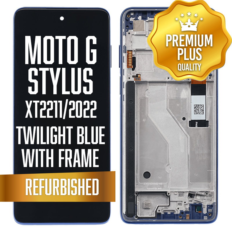 LCD with frame for Motorola Moto G Stylus 4G (XT2211 / 2022) Twilight Blue (Premium/ Refurbished)