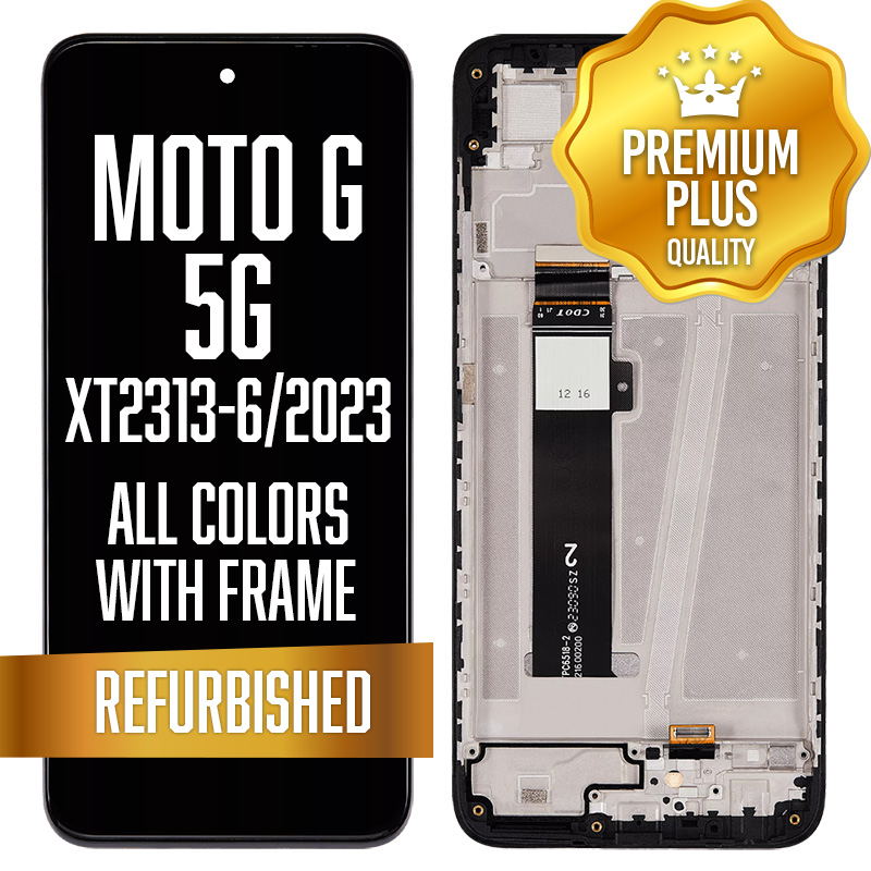LCD with frame for Motorola Moto G 5G (XT2313-6 / 2023) - All Colors (Premium/ Refurbished)