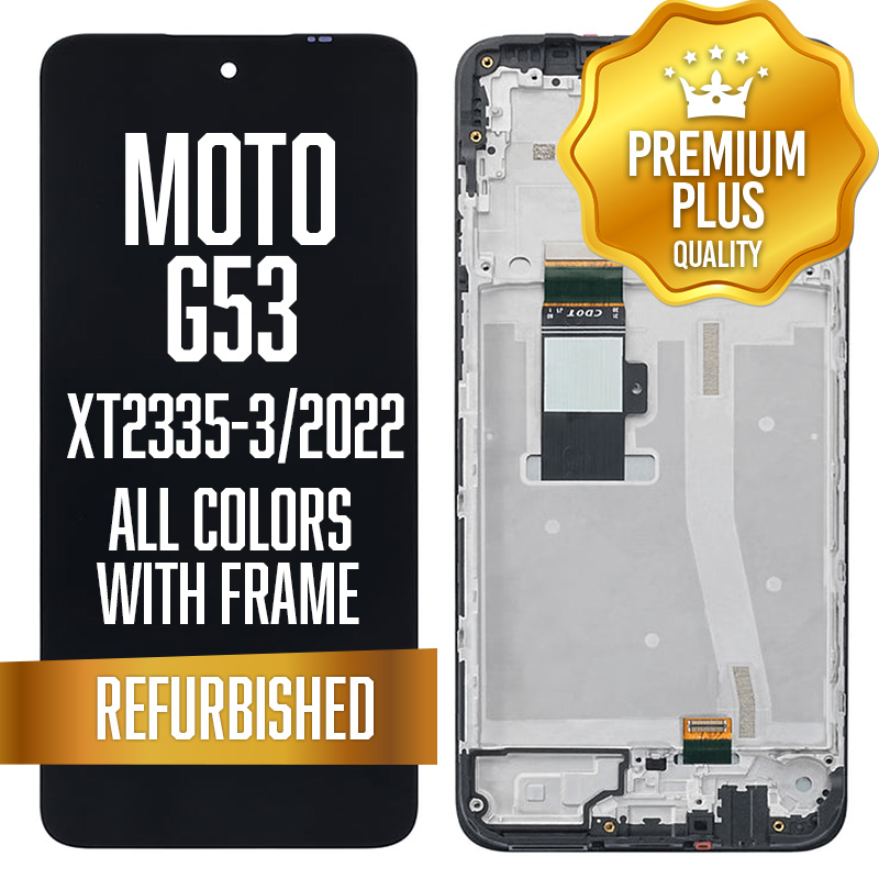 LCD Assembly with frame for Motorola Moto G53 (XT2335-3 / 2022) - All Colors (Premium)