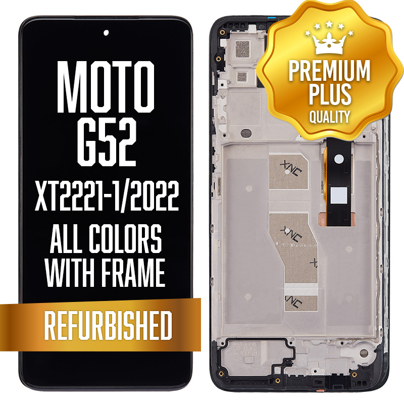 OLED Assembly with frame for Motorola Moto G52 (XT2221-1 / 2022) - All Colors (Premium)