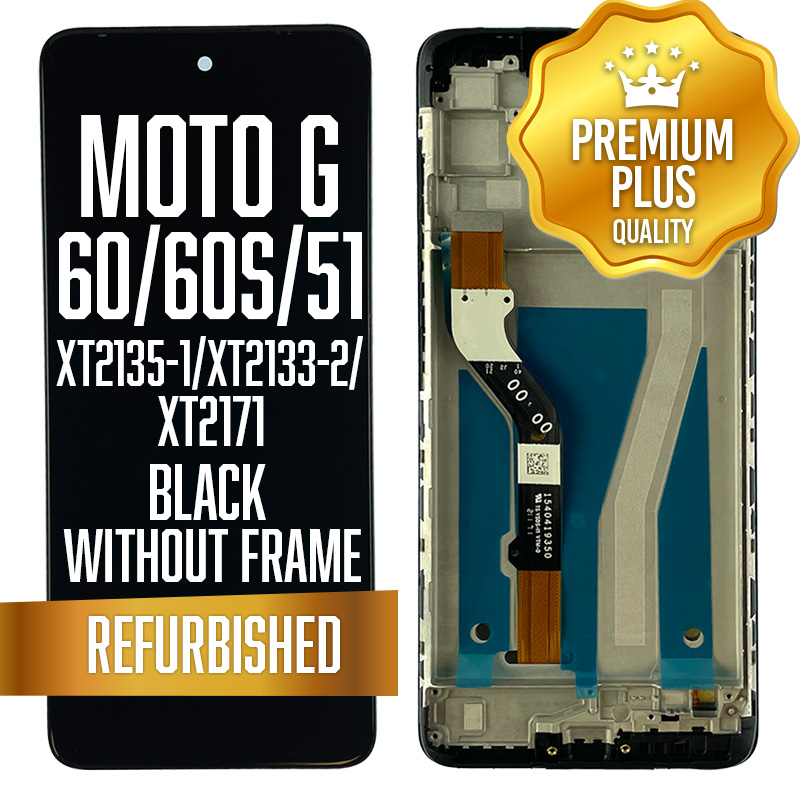 LCD w/out frame for Motorola Moto G60 (XT2135-1) / G60S (XT2133-2) / G51 5G (XT2171) - Black (Premium/ Refurbished)