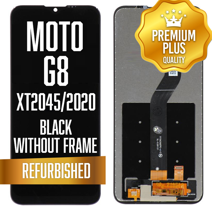 LCD w/out frame for Motorola Moto G8 (XT2045 / 2020) - Black (Premium/ Refurbished)