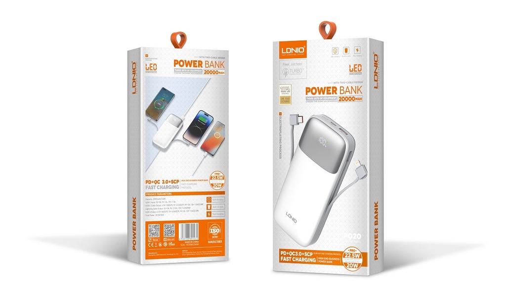 LDNIO PQ19 Fast Charging Power Bank 10000mAh 22.5W