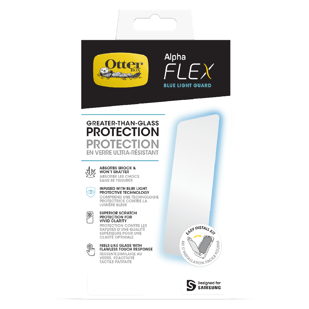 Otterbox - Alpha Flex Antimicrobial Blue Light Screen Protector For Samsung Galaxy S23 Ultra  - Clear