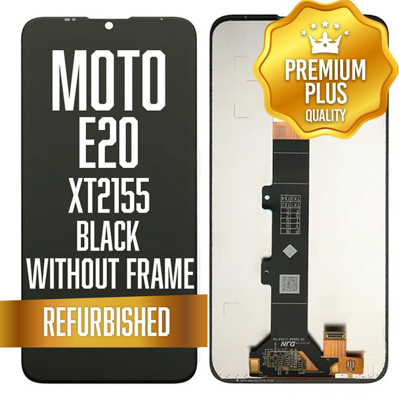 LCD w/out frame for Motorola Moto E20 (XT2155) - Black (Premium/ Refurbished)