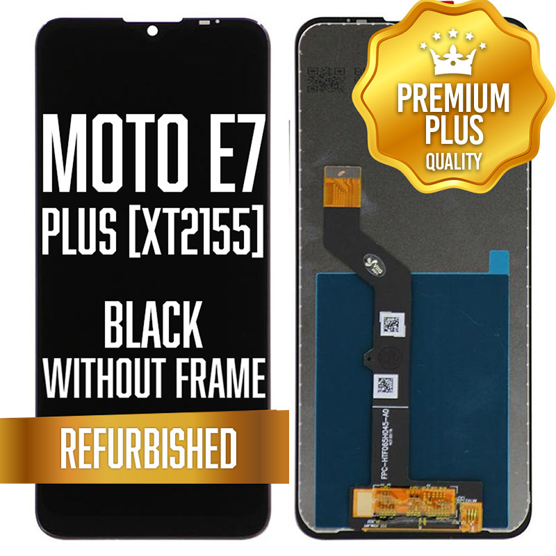 LCD w/out frame for Motorola Moto E7 Plus (XT2081) - Black (Premium/ Refurbished)