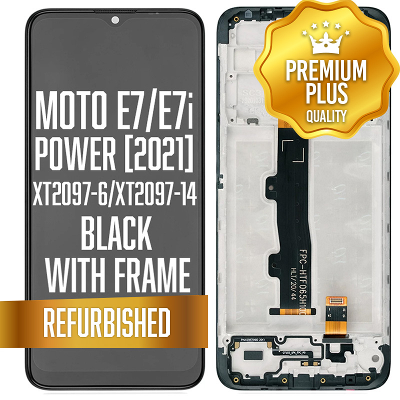 [LCD-XT2097-6-WF-BK] LCD Assembly with frame for Motorola Moto E7 Power (XT2097-6 / 2021) / Moto E7i Power (XT2097-14 / 2021) - Black (Premium)