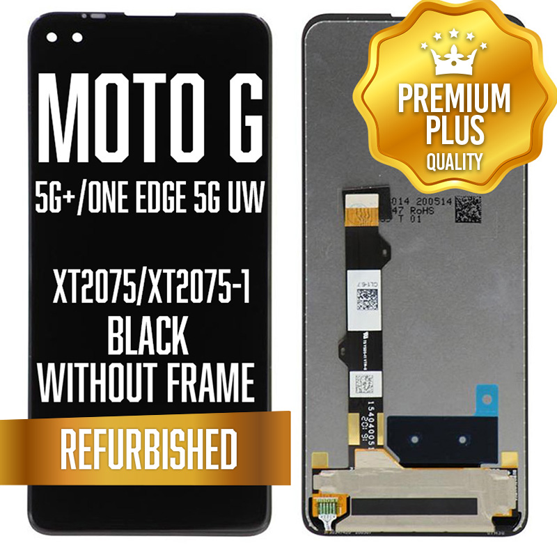 LCD w/out frame for Motorola Moto G 5G Plus (XT2075) / One 5G UW (XT2075-1) - Black (Premium/ Refurbished)