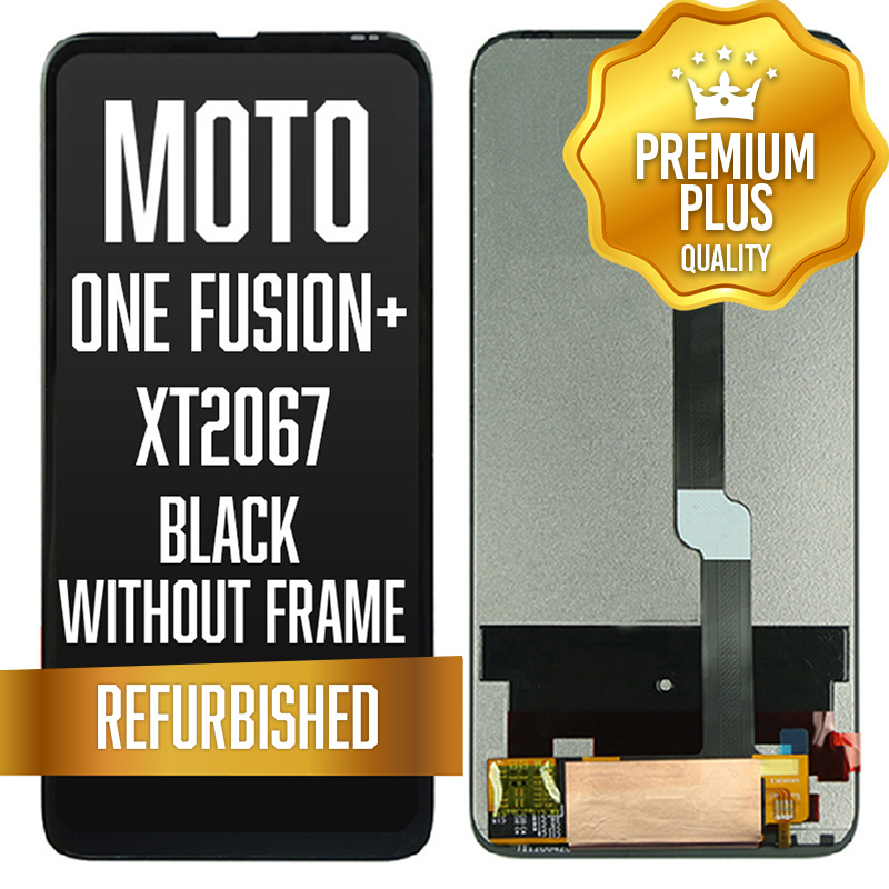 LCD w/out frame for Motorola One Fusion Plus (XT2067) - Black (Premium/ Refurbished)
