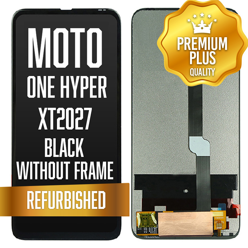 LCD w/out frame for Motorola One Hyper (XT2027) - Black (Premium/ Refurbished)