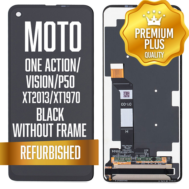 LCD w/out frame for Motorola One Action (XT2013)/One Vision/P50 (XT1970) - Black (Premium/ Refurbished)