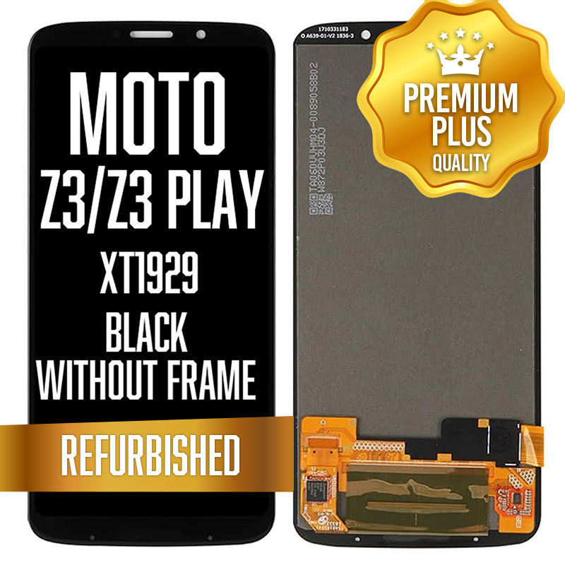LCD w/out frame for Motorola Moto Z3 (XT1929-17 /2018)  / Z3 Play (XT1929 / 2018) - Black (Premium)