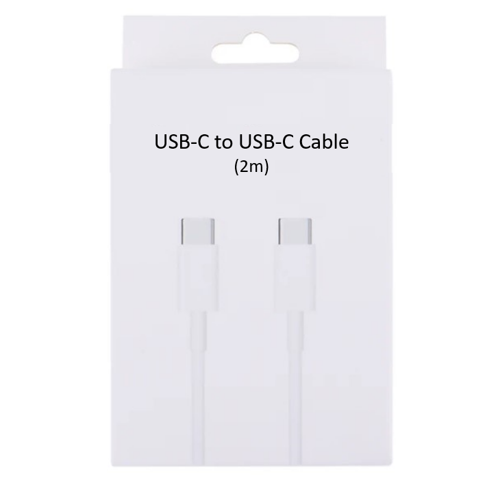 Type-C to Type-C Cable (6ft - 2m) - White Box