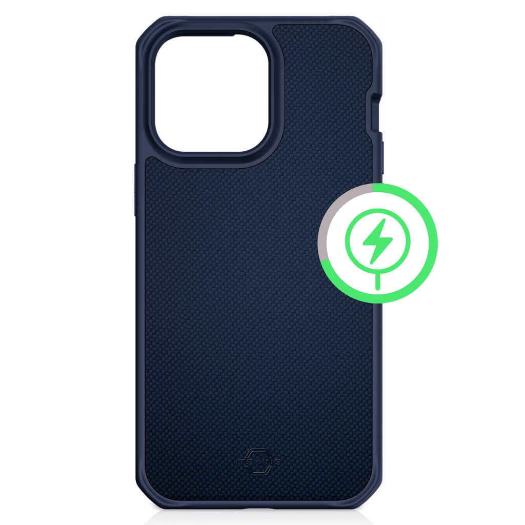 Itskins - Ballisticr Nylon Magsafe Case For Apple Iphone 15 Plus  /  Iphone 14 Plus - Dark Blue