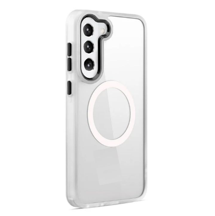Metal Wireless Charging Case for Galaxy S24 - Clear