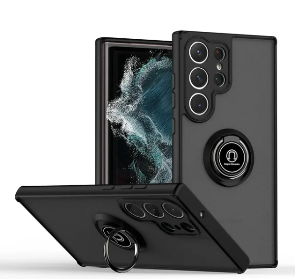 Matte Ring Case for Galaxy S24 Ultra - Black