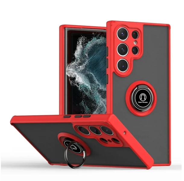 Matte Ring Case for Galaxy S24 Ultra - Red