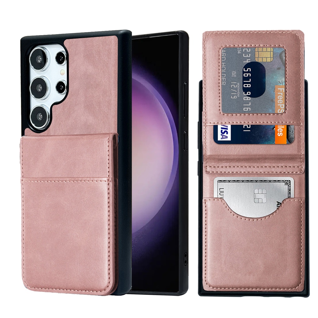 Card Holder Case for Galaxy S24 Plus - Rose Gold