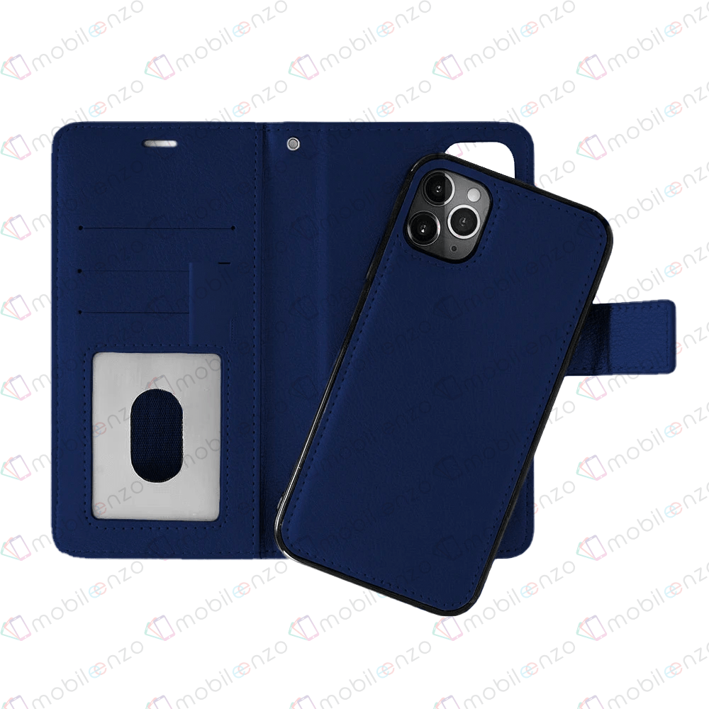 Classic Magnet Wallet Case for Galaxy S24 Plus - Navy Blue