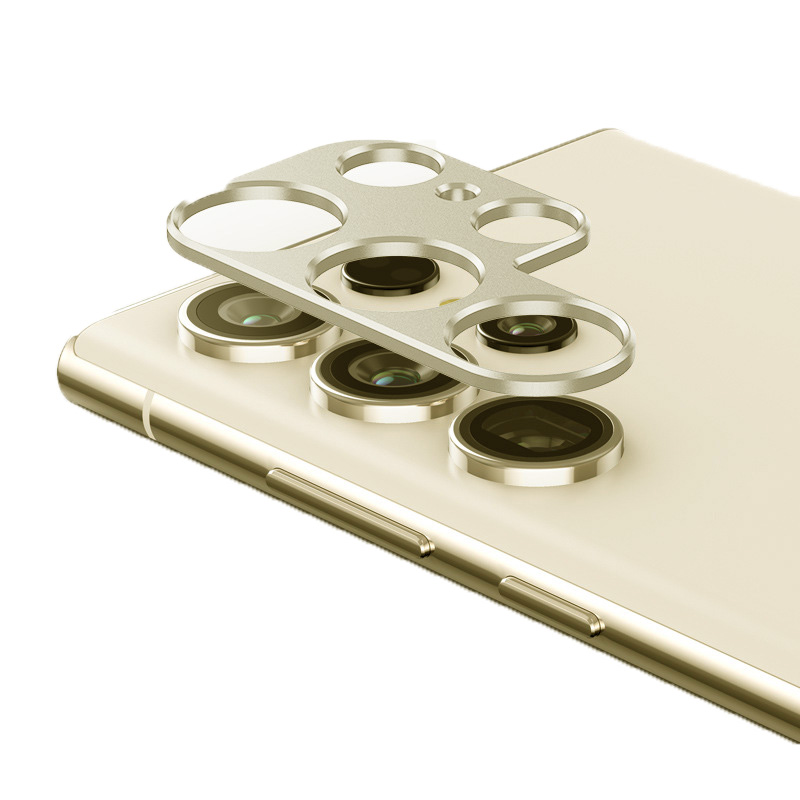 Back Camera Metal Tempered Glass for Samsung Galaxy S24 Ultra (Gold)